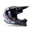 FOX HELM V3 RS SCANS WHITE/BLACK