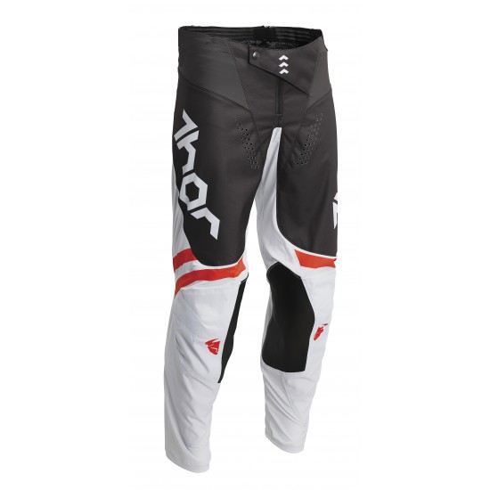 THOR YOUTH PULSE CUBE PANTS LIGHT GRAY/RED ORANGE