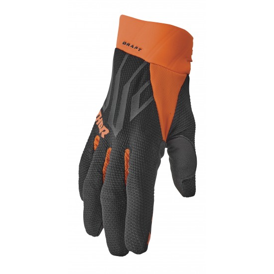 THOR DRAFT GLOVES BLACK/ORANGE