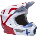 FOX V1 SKEW HELMET, ECE [WHT/RD/BLU]