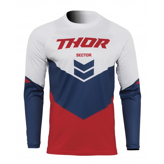 THOR YOUTH SECTOR CHEV JERSEY RED/NAVY