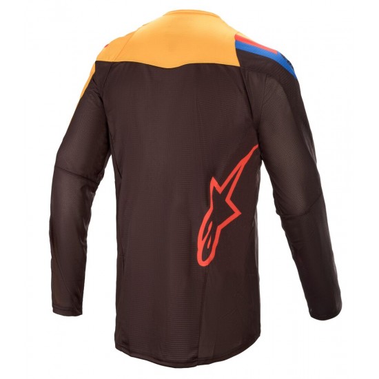 ALPINESTARS TECHSTAR VENOM JERSEY BLACK BRIGHT RED ORANGE