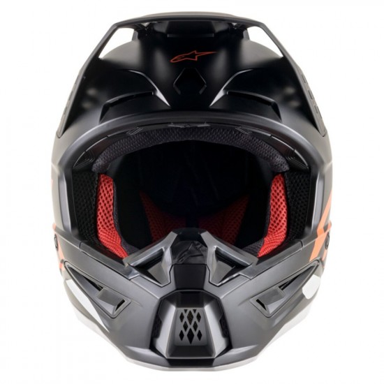 ALPINESTARS S-M5 COMPASS HELMET ECE BLACK ORANGE FLUO MATT