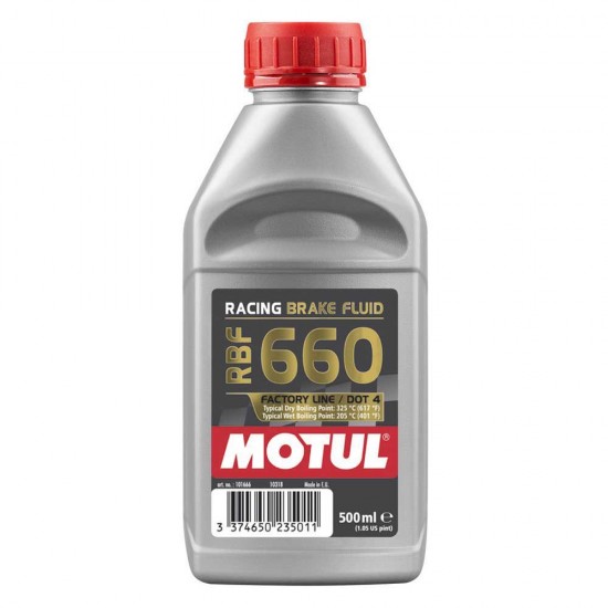 MOTUL DOT 4 RBF 660 BRAKE FLUID FACTORYLINE 500 ML.