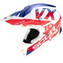 SCORPION HELMET VX-16 AIR X-TURN WHITE-RED