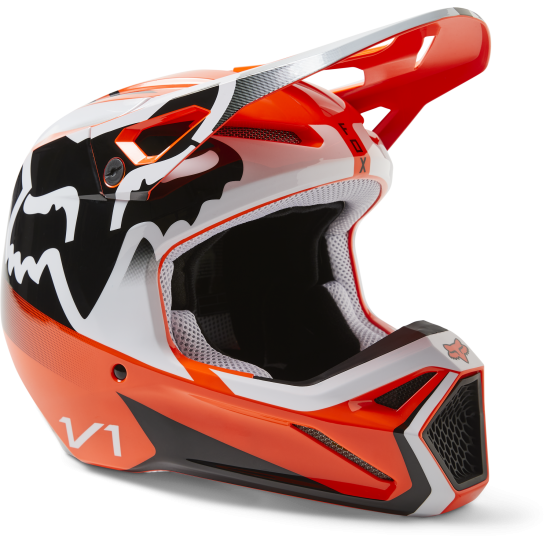 FOX YTH V1 LEED HELMET DOT/ECE [FLO ORG]