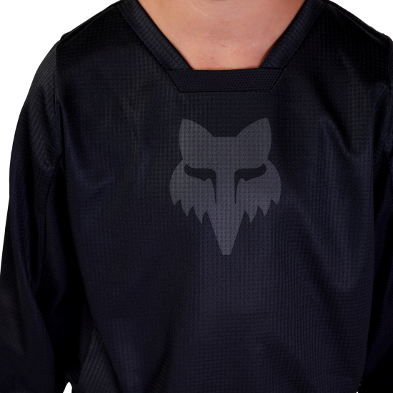 FOX YTH BLACKOUT JERSEY [BLK/BLK]