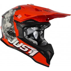 JUST1 HELMET J39 KINETIC GREY CAMO/FLUO ORANGE 58- M 