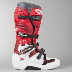 ALPINESTARS BOOTS TECH 7 WHITE RED BURGUNDY