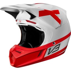 FOX HELMET V3 PREEST LE HELMET WH RED