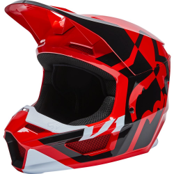 FOX YTH V1 LUX HELMET, ECE [FLO RED]