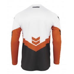 THOR SECTOR CHEV JERSEY CHARCOAL/RED ORANGE