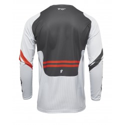 THOR YOUTH PULSE CUBE JERSEY LIGHT GRAY/RED ORANGE