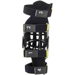 ALPINESTARS BIONIC-7 KNEE BRACE SET SILVER YELLOW FLUO