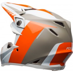 BELL HELMET MOTO-9 FLEX DIVISION WHITE/ORANGE/SAND